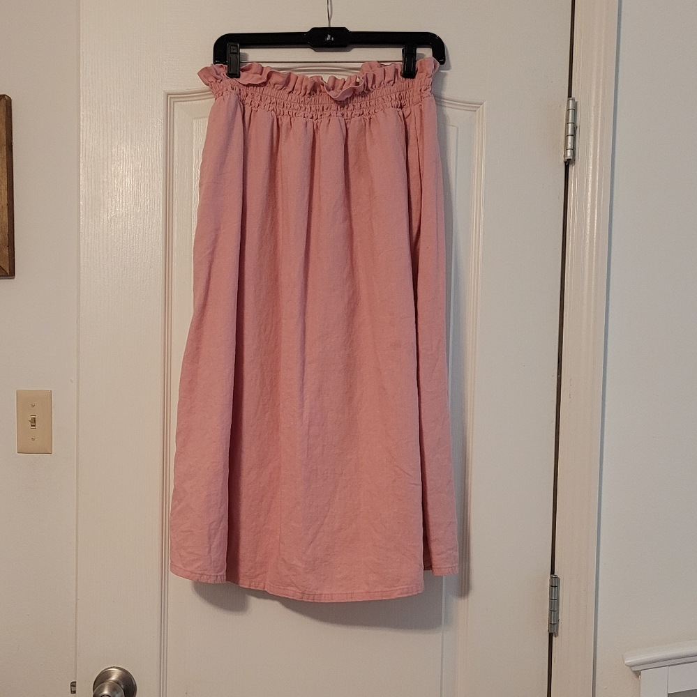 “A New Day” Paper Bag Midi Skirt, Size M